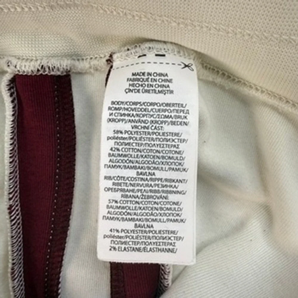 Polo Ralph Lauren Track Pants Mens Relaxed XL White Burgundy Side Stripe Joggers